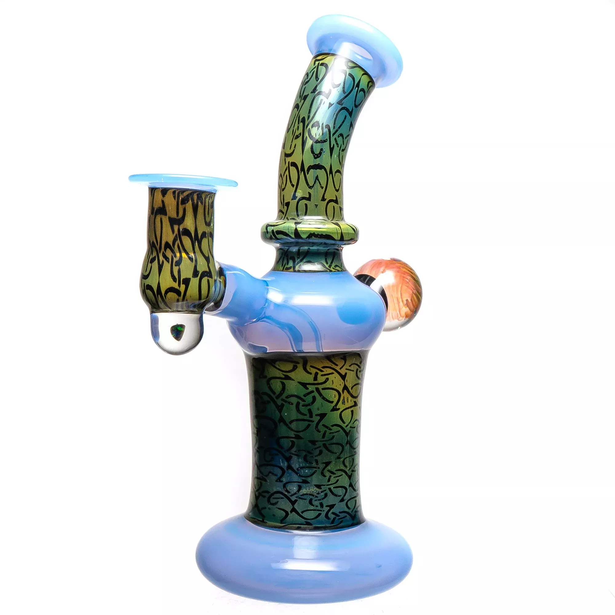Broham Glass - Fume Pattern Jammer - Diet Blue Cheese