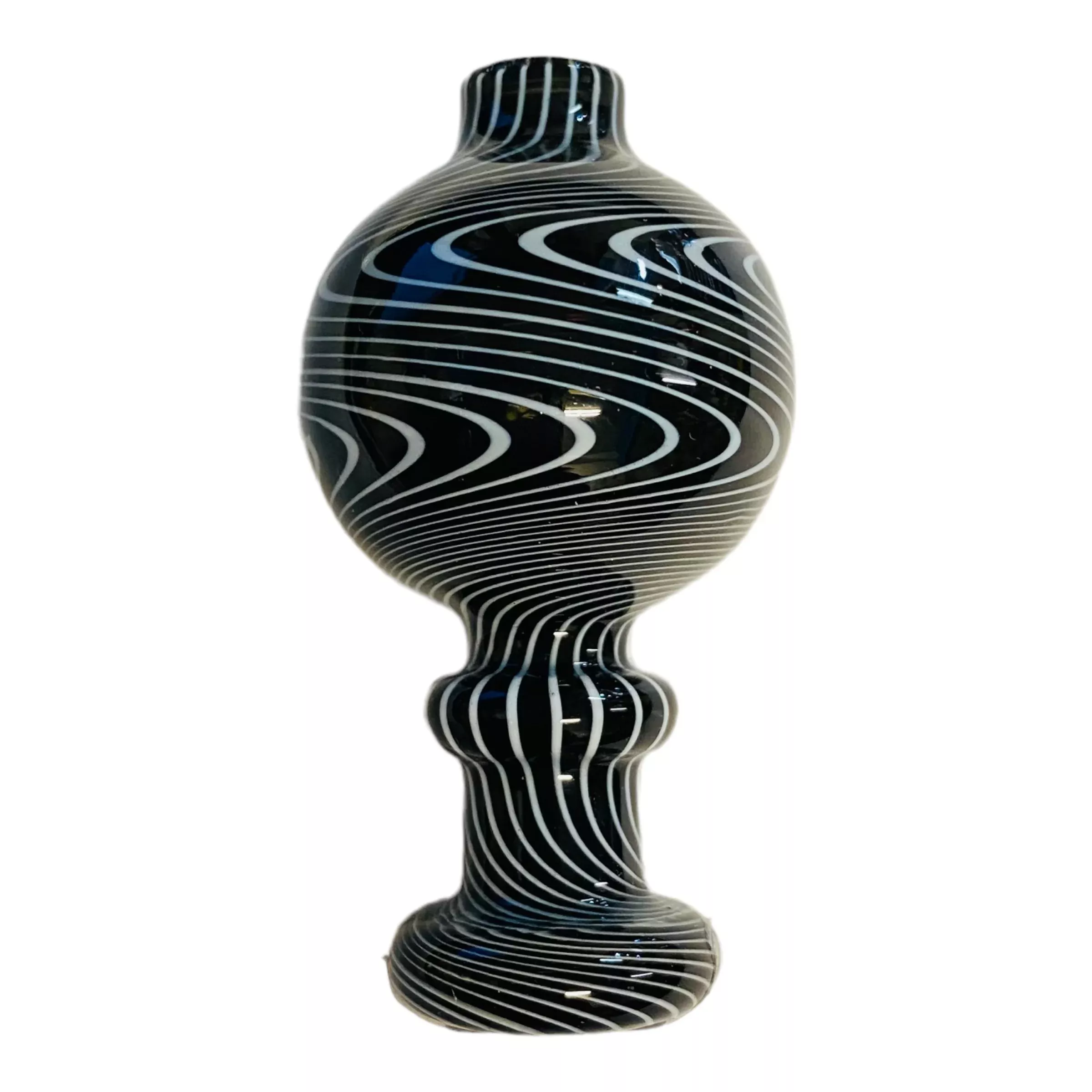 Bubble Carb Cap - Black & White Twist