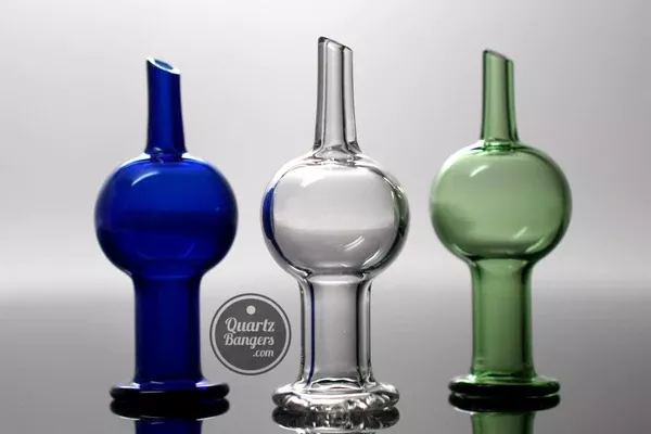 Bubble Carb Cap for Thermal Quartz Banger (Clear, Blue, or Green)