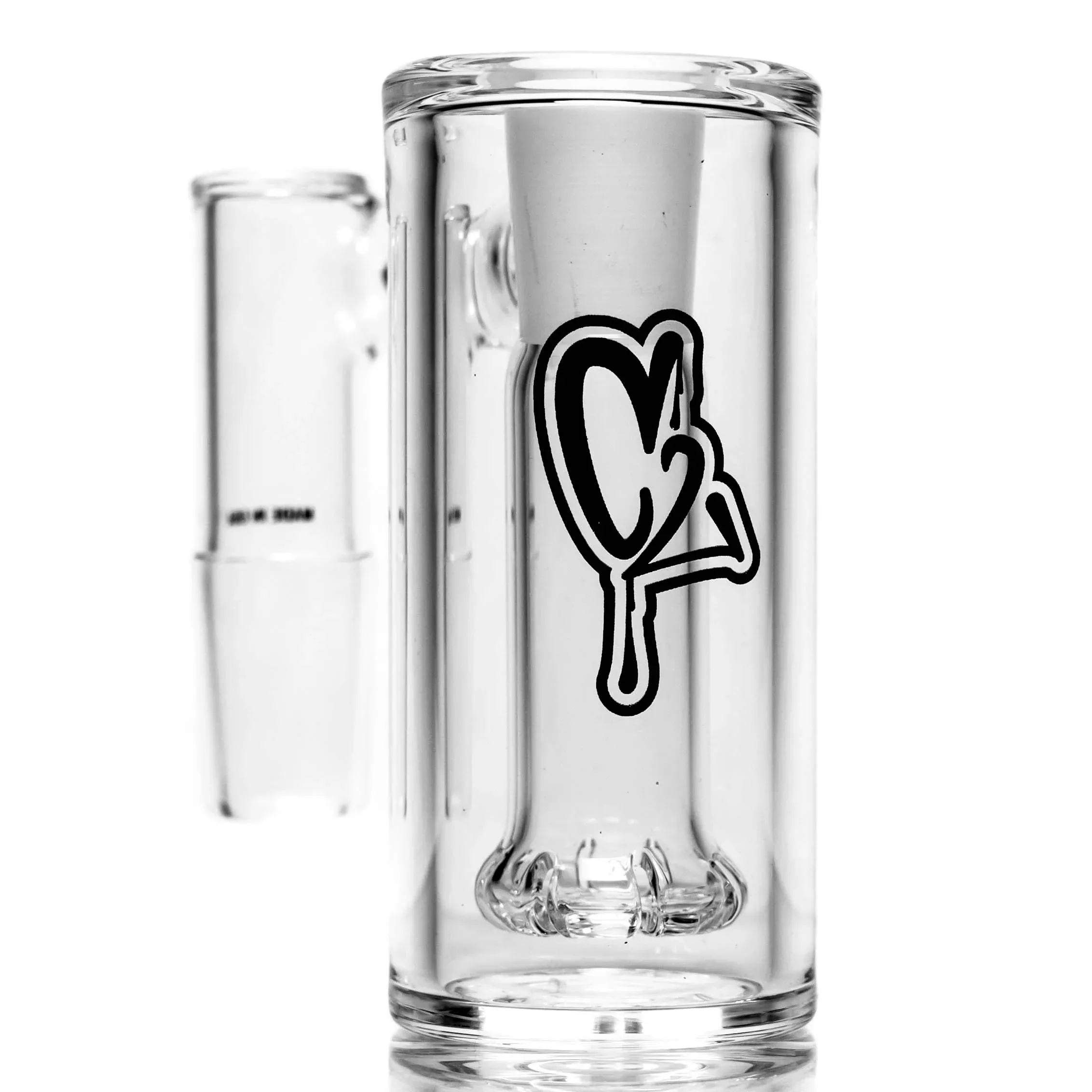 C2 Custom C. - Ashcatcher - 18 /14mm - Circ - Black Drip - Polished
