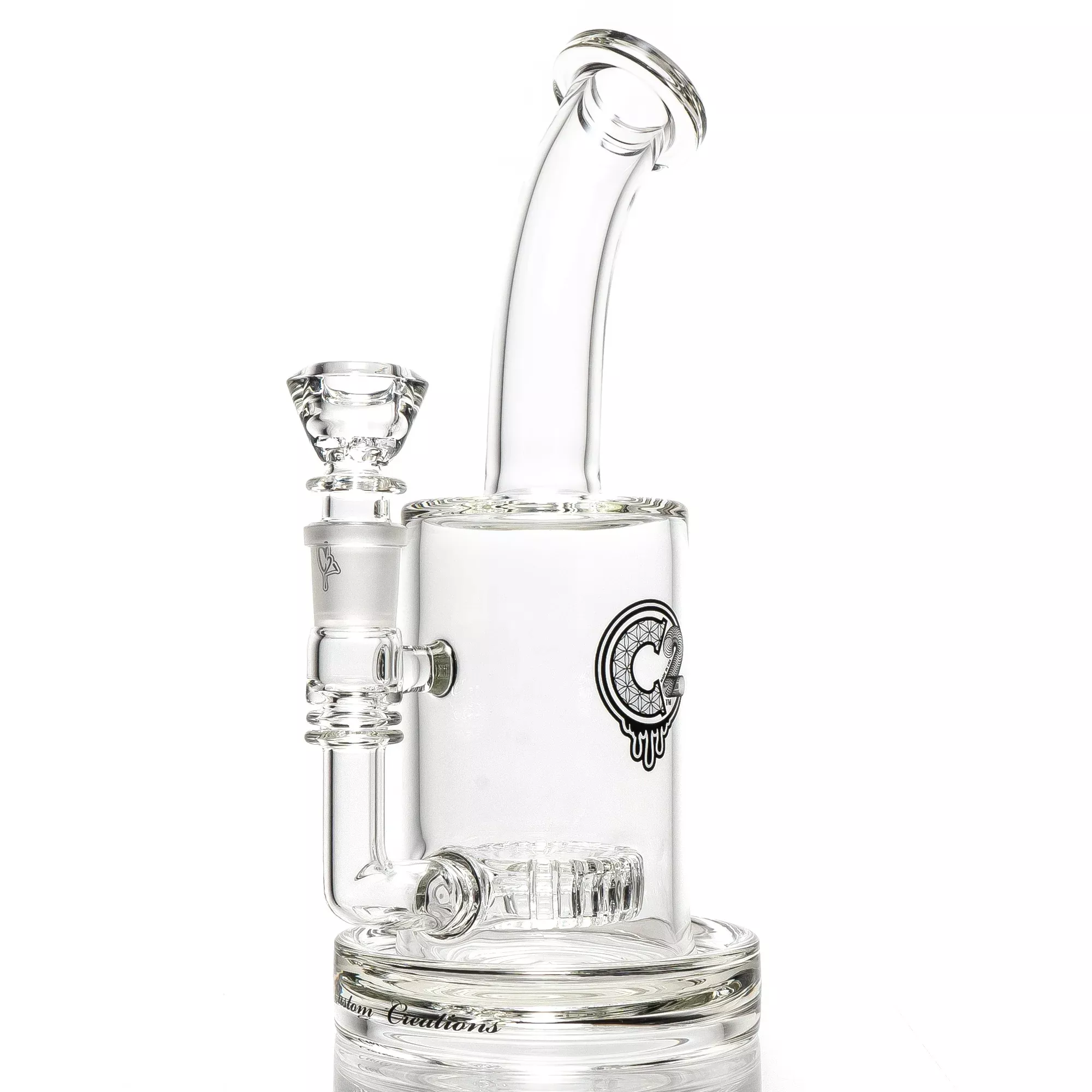 C2 Custom Creations - Fixed Big Circ Bubbler - 80mm - White Seed Label