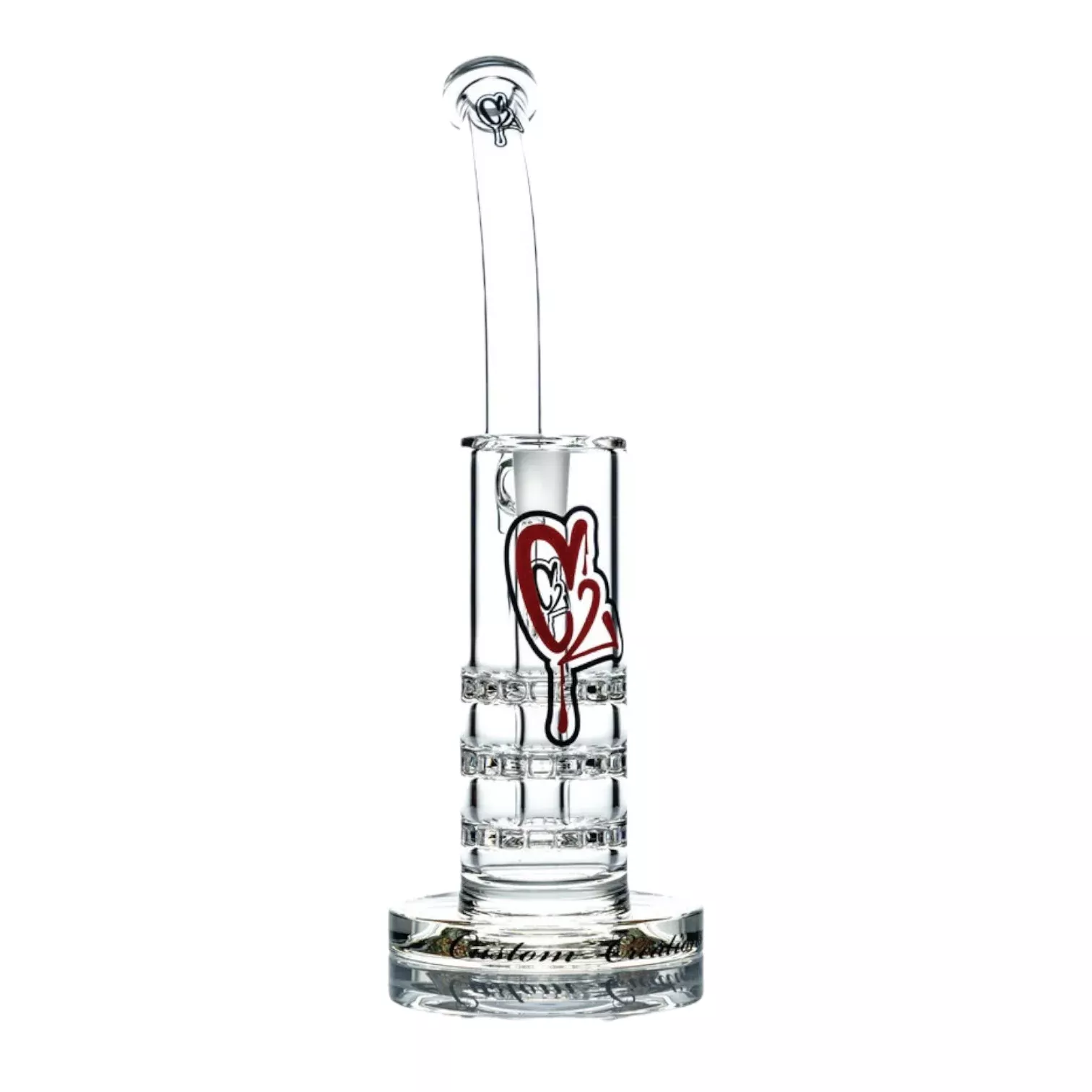 C2 Custom Creations Tall Bubbler Water Pipe BRB-50 Triple Ratchet Perc