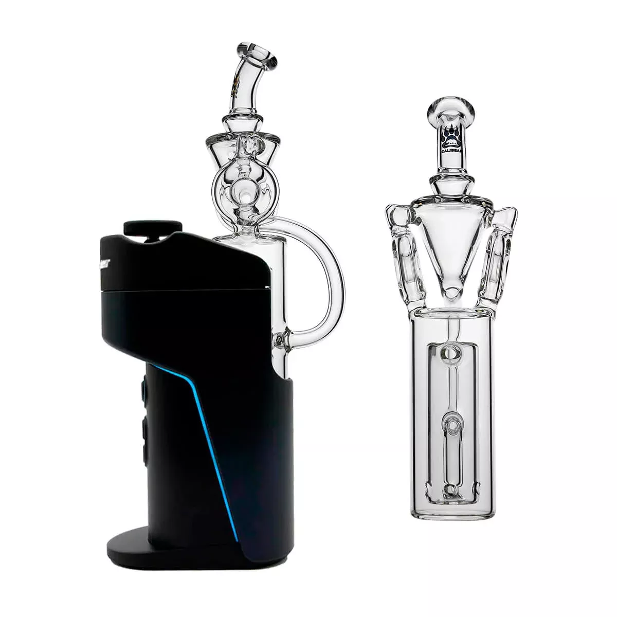 Calibear Dual Donut Recycler Glass Attachment for Dr. Dabber Switch Go