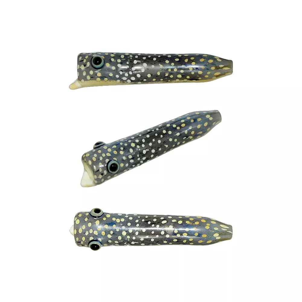 Calibear Speckled Eel Chillum Glass Pipe