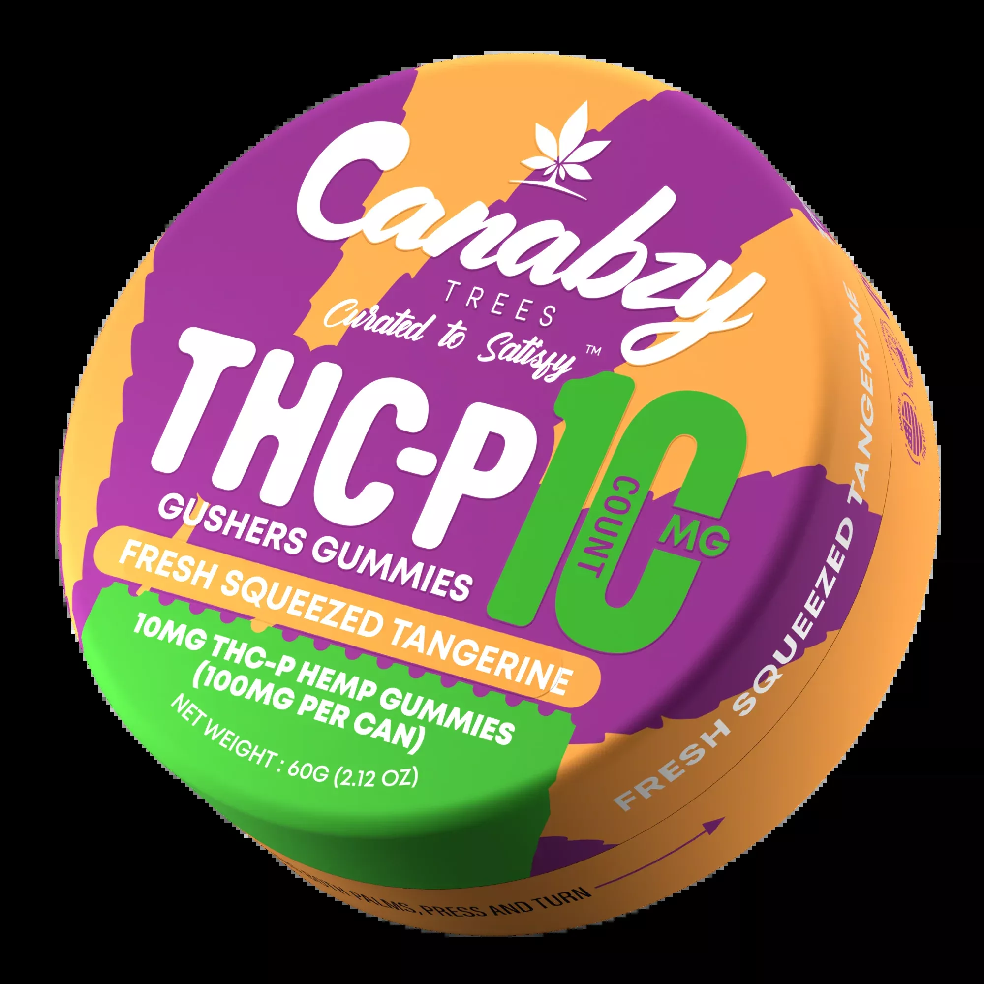 Canabzy THC-P Gushers Gummies 10ct - Fresh Squeezed Tangerine