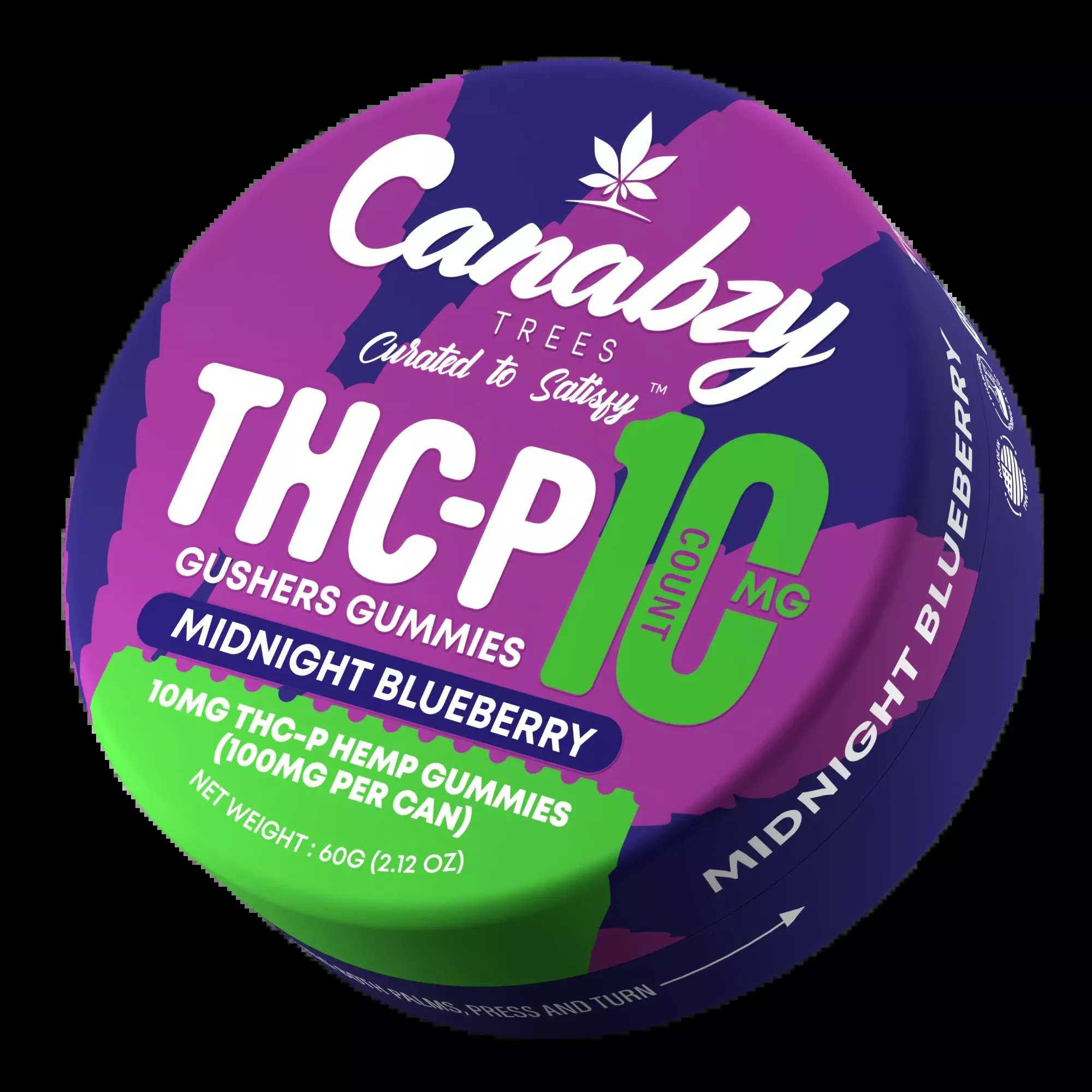 Canabzy THC-P Gushers Gummies 10ct - Midnight Blueberry