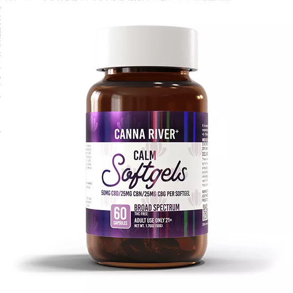 Canna River CBD Calm Softgels Broad Spectrum | 60 Count