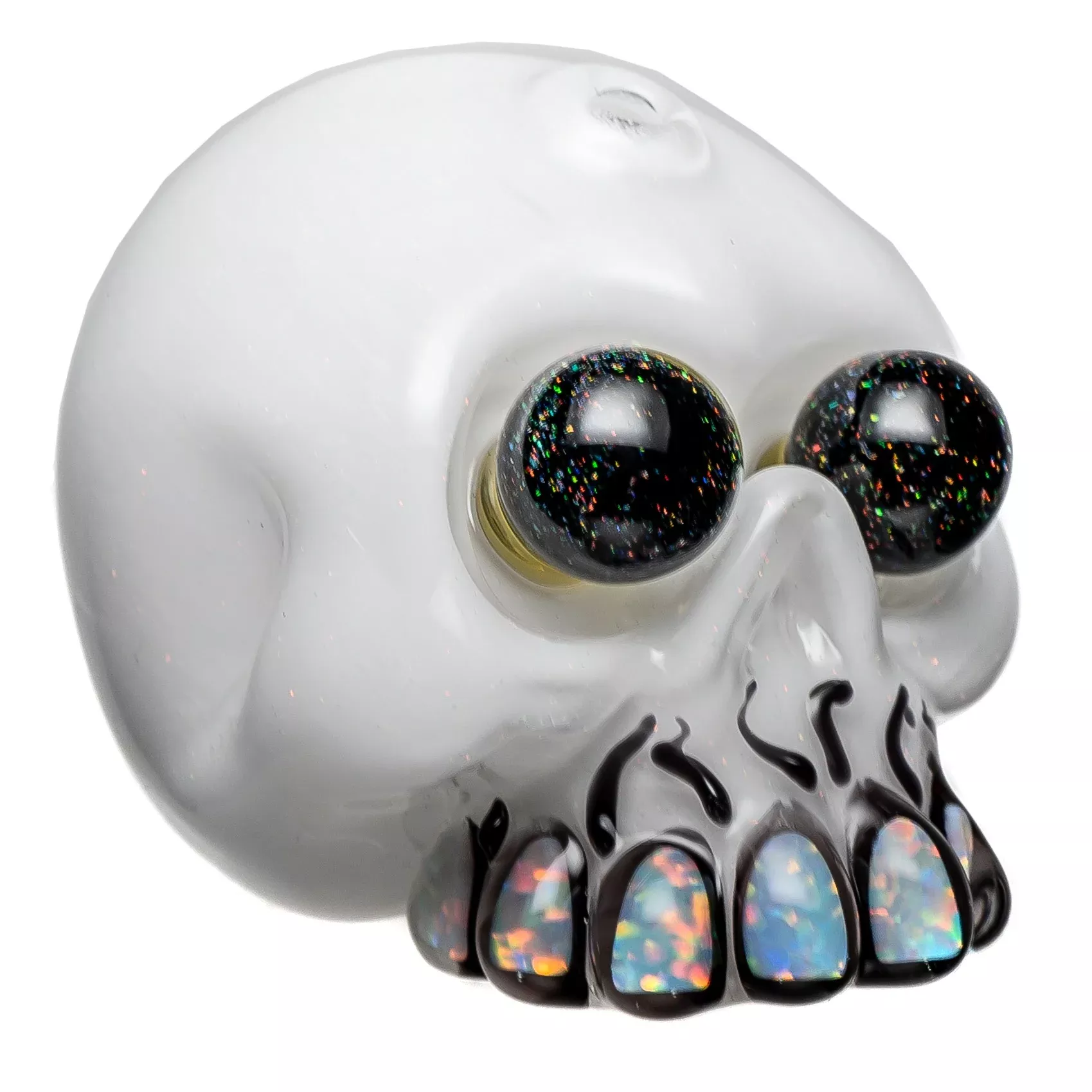 Carsten Carlile - Small Skull Shredder - White Crushed Opal