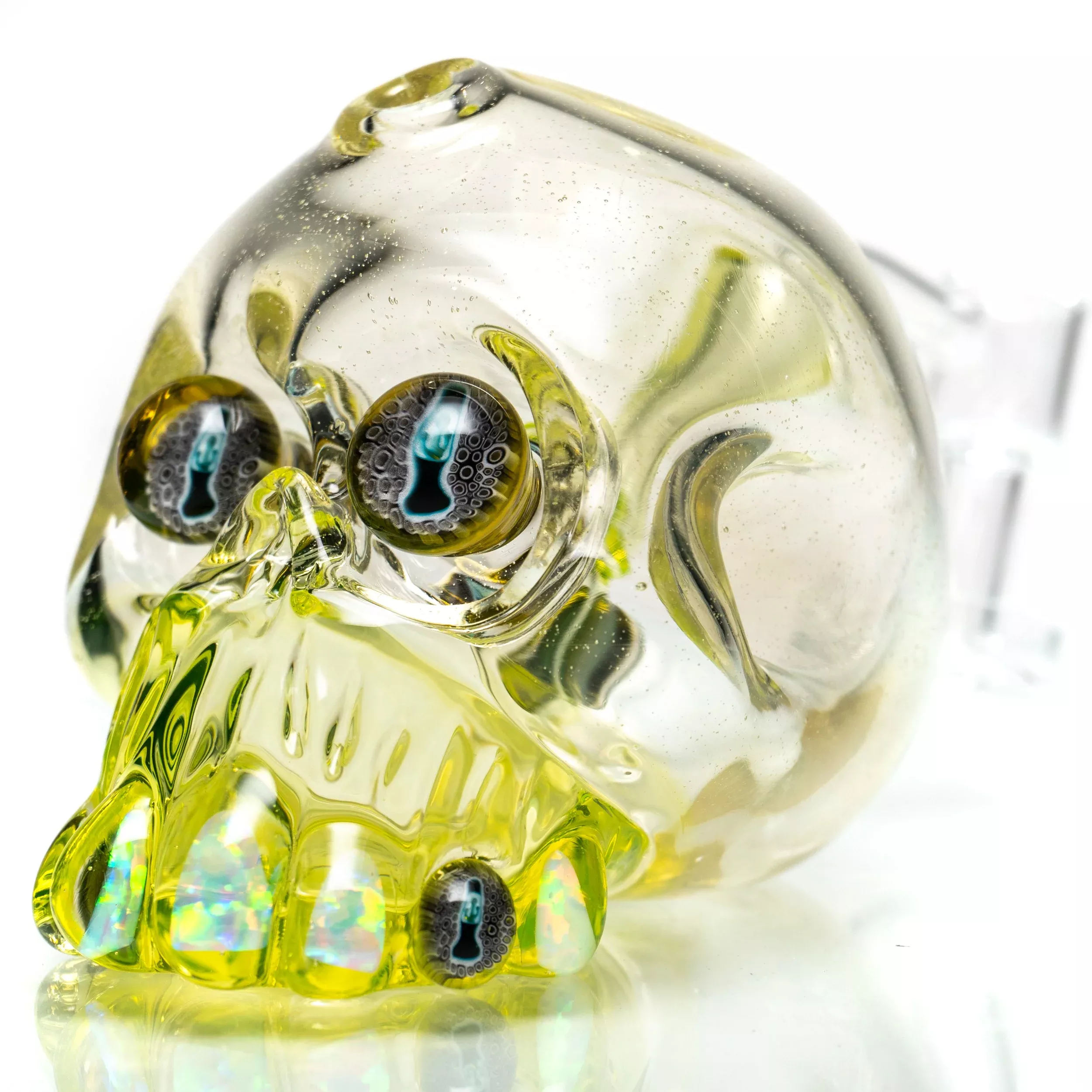 Carsten Carlile x Bluegrass Glass - Skull Shredder - UV Illuminati & Lucy