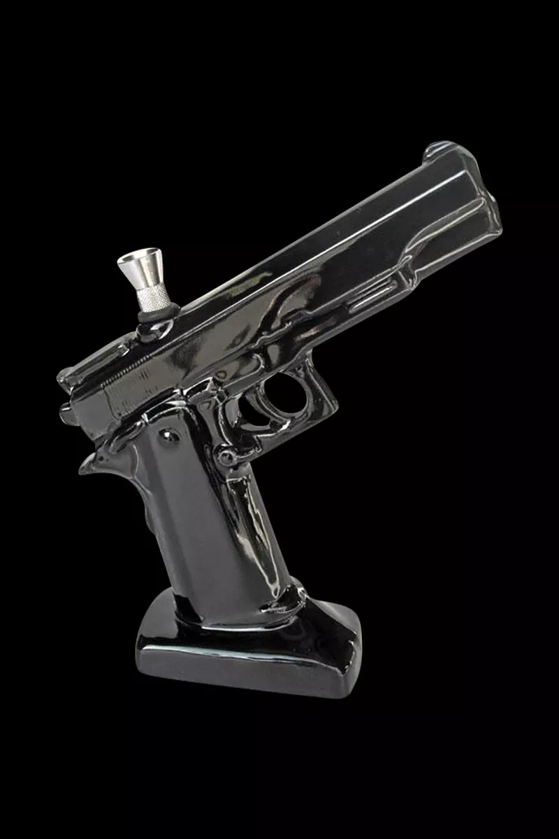 Ceramic .45 Pistol Shaped Bong