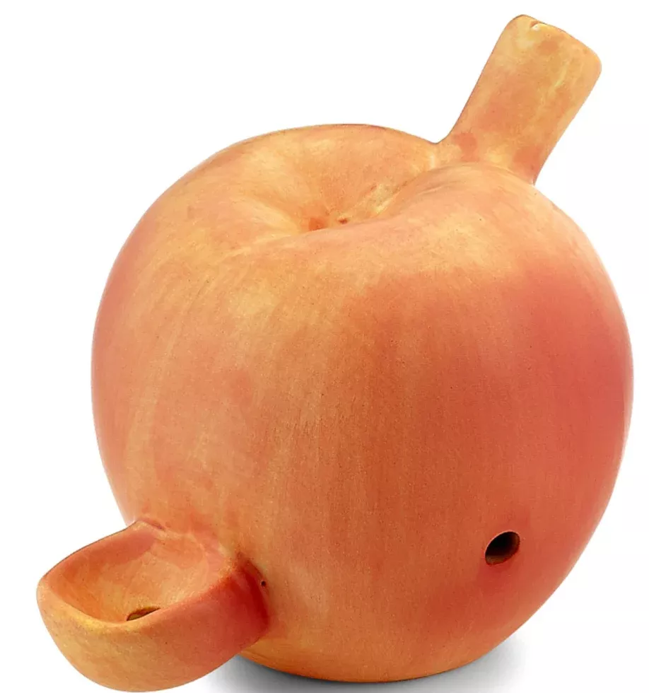 Ceramic Mini Peach Pipe - Fun and Portable Smoking Accessory