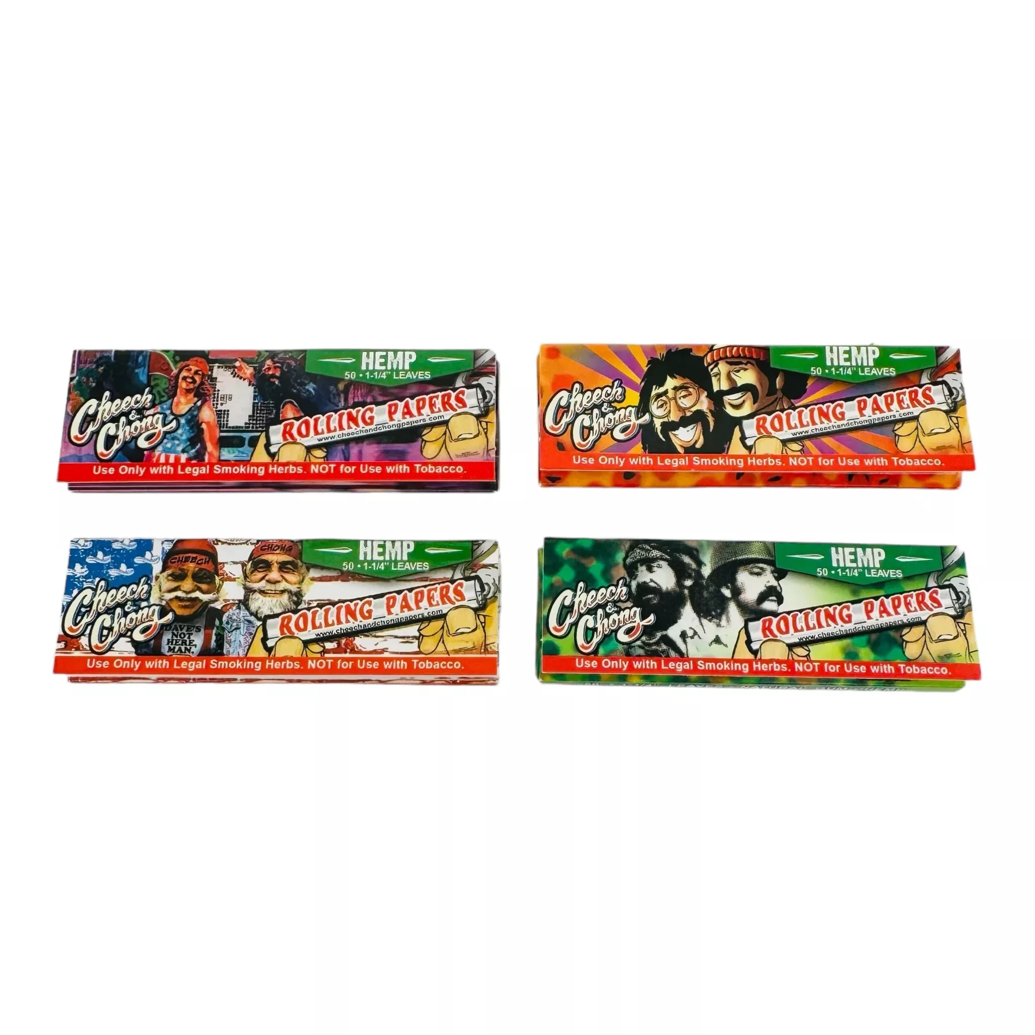 Cheech & Chong Rolling Papers 1-1/4 Hemp - 4 Packs