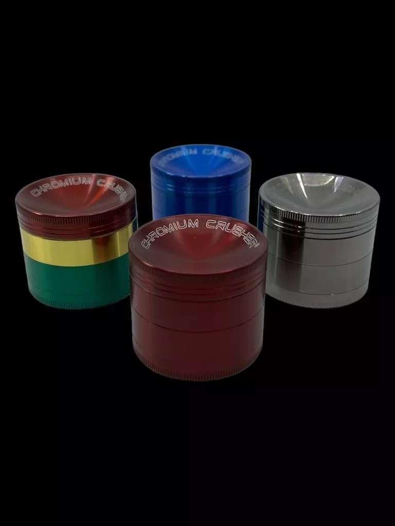 Chromium Crusher Vortex 4-Piece Grinder - Durable Herb Grinder (Assorted Sizes)