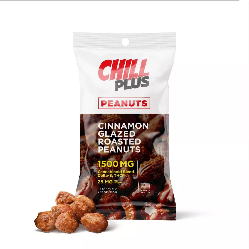 Cinnamon Glazed Roasted Peanuts - D8, THCP - 25mg - Chill Plus