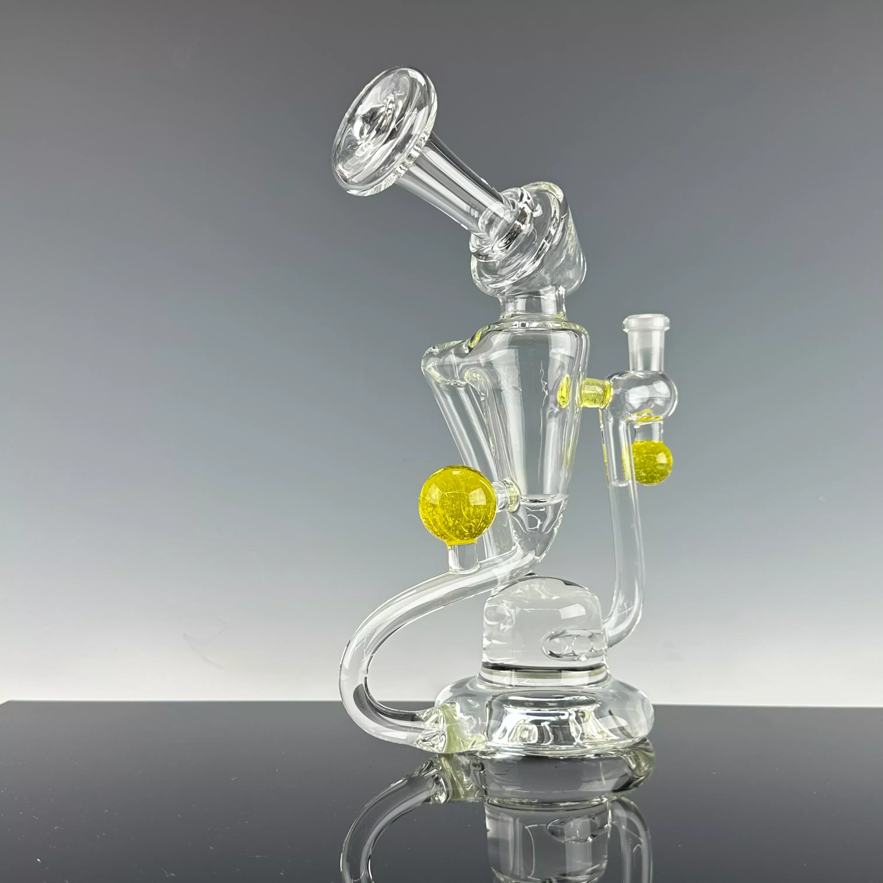 "Citron UV" Accented Single Uptake Recycler by Symetrik Glass