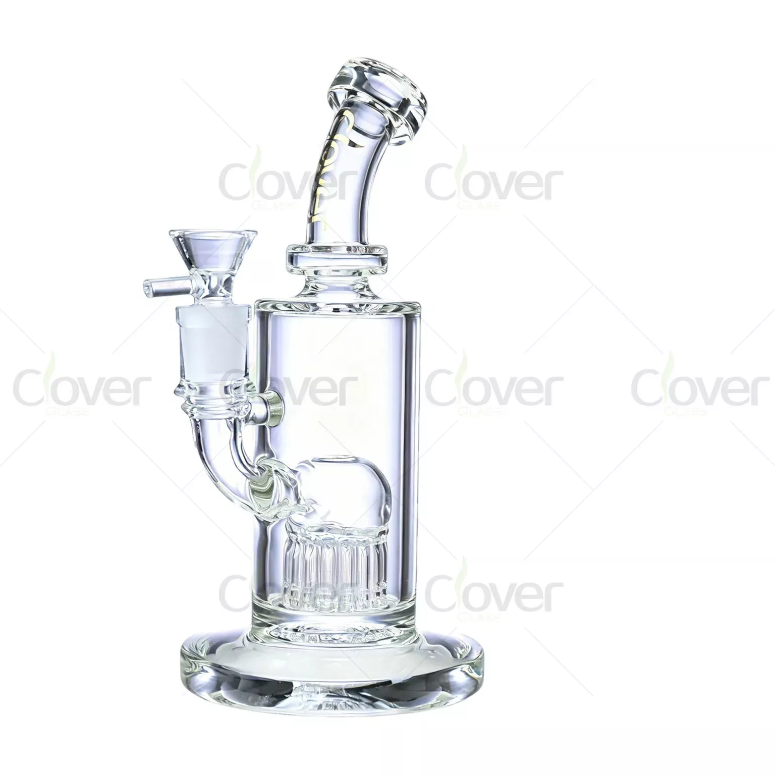 Clear 8.26″ 5mm Glass Water Pipe with Tree Perc | Wholesale Dab Rig Bong