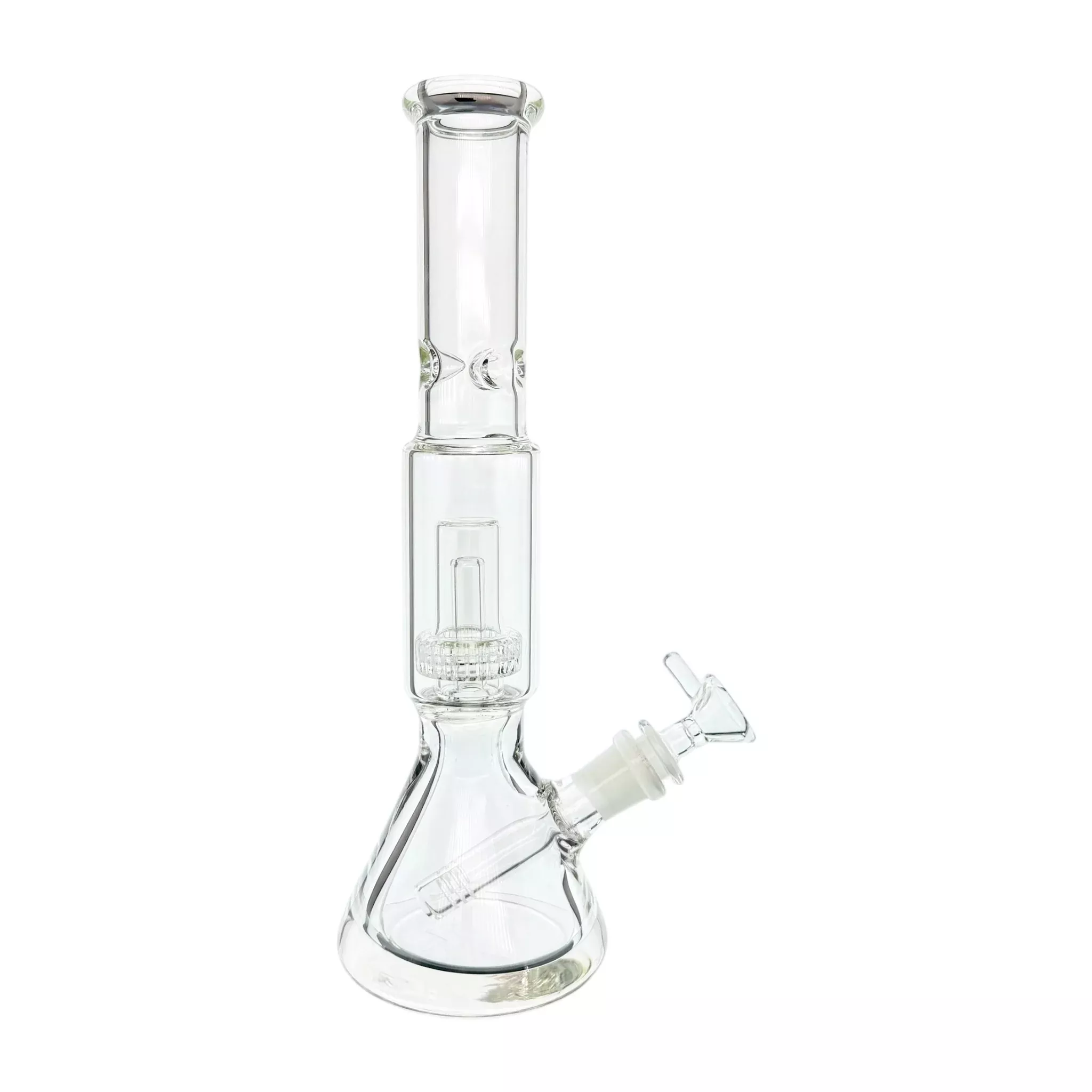 Clear Bong With Perc & Extra Thick Beaker Base 12 Inches