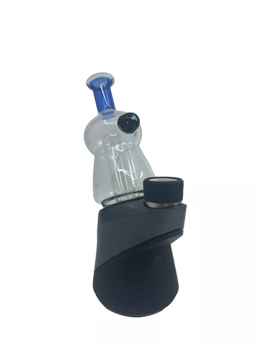 Clear Bubble Glass Cannister with Opal Chip Colored Lid