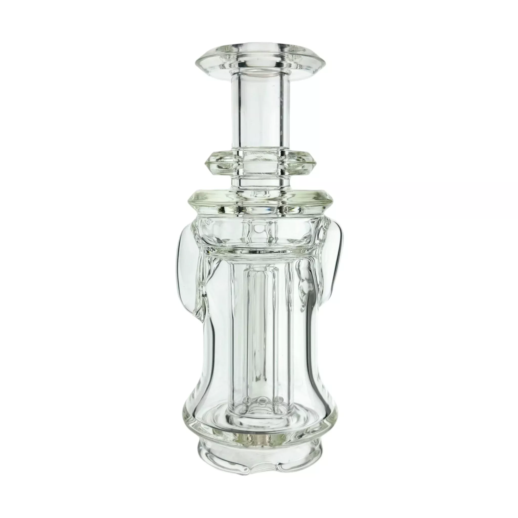 Clear Low Profile Recycler Glass Water Pipe Attachment For Puffco Peak