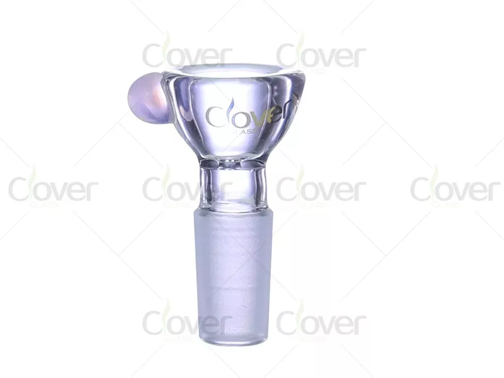 Clover Glass 14MM/18MM Glass Smoke Bowls Set with Color Handle – 12pcs Display Box