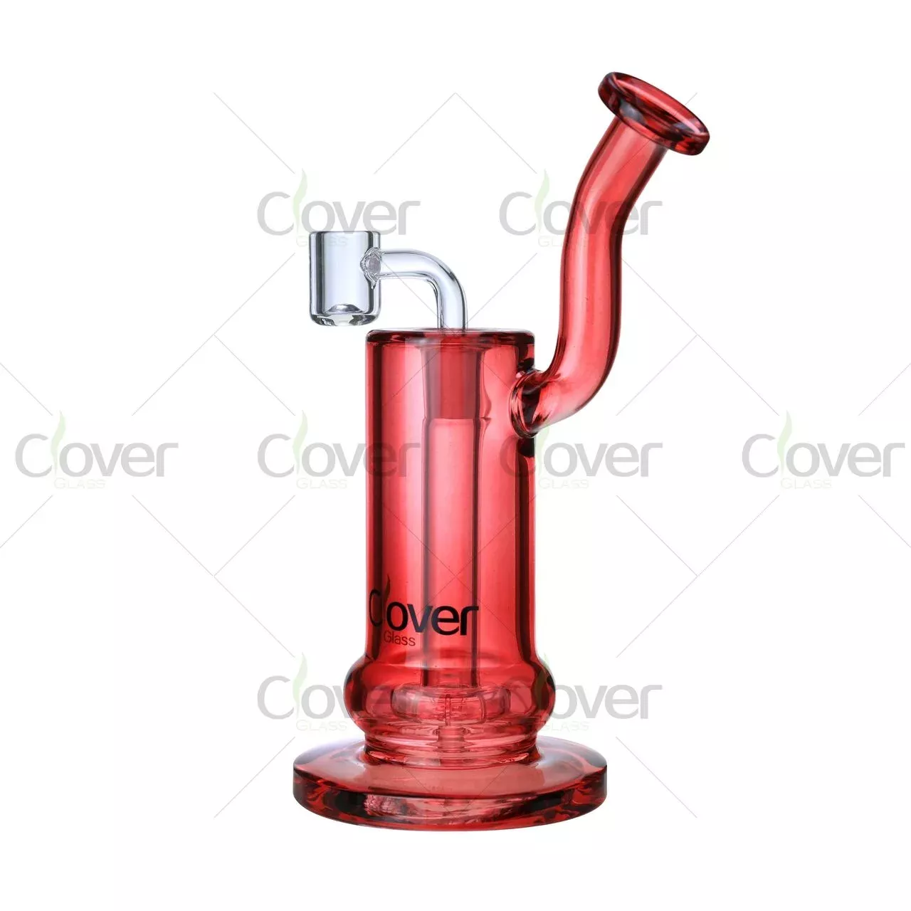 Clover Glass 8.26″ Straight Tube dab bong with Matrix Perc – Thick & Functional