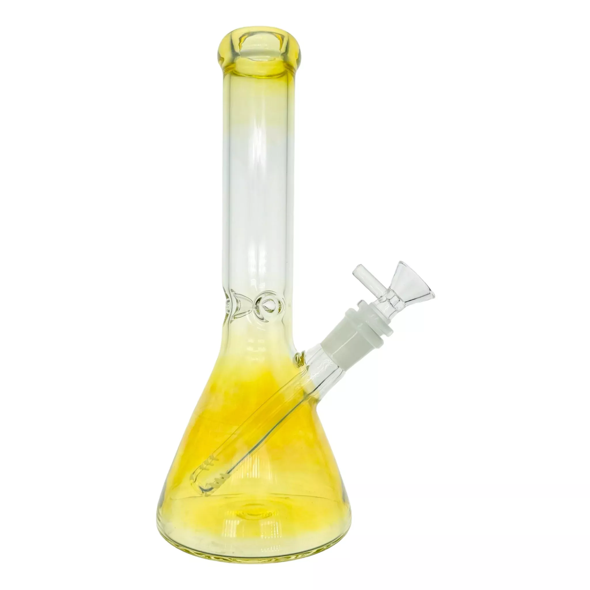 Color Changing Fumed Beaker Glass Bong With Narrow Neck 10 Inch