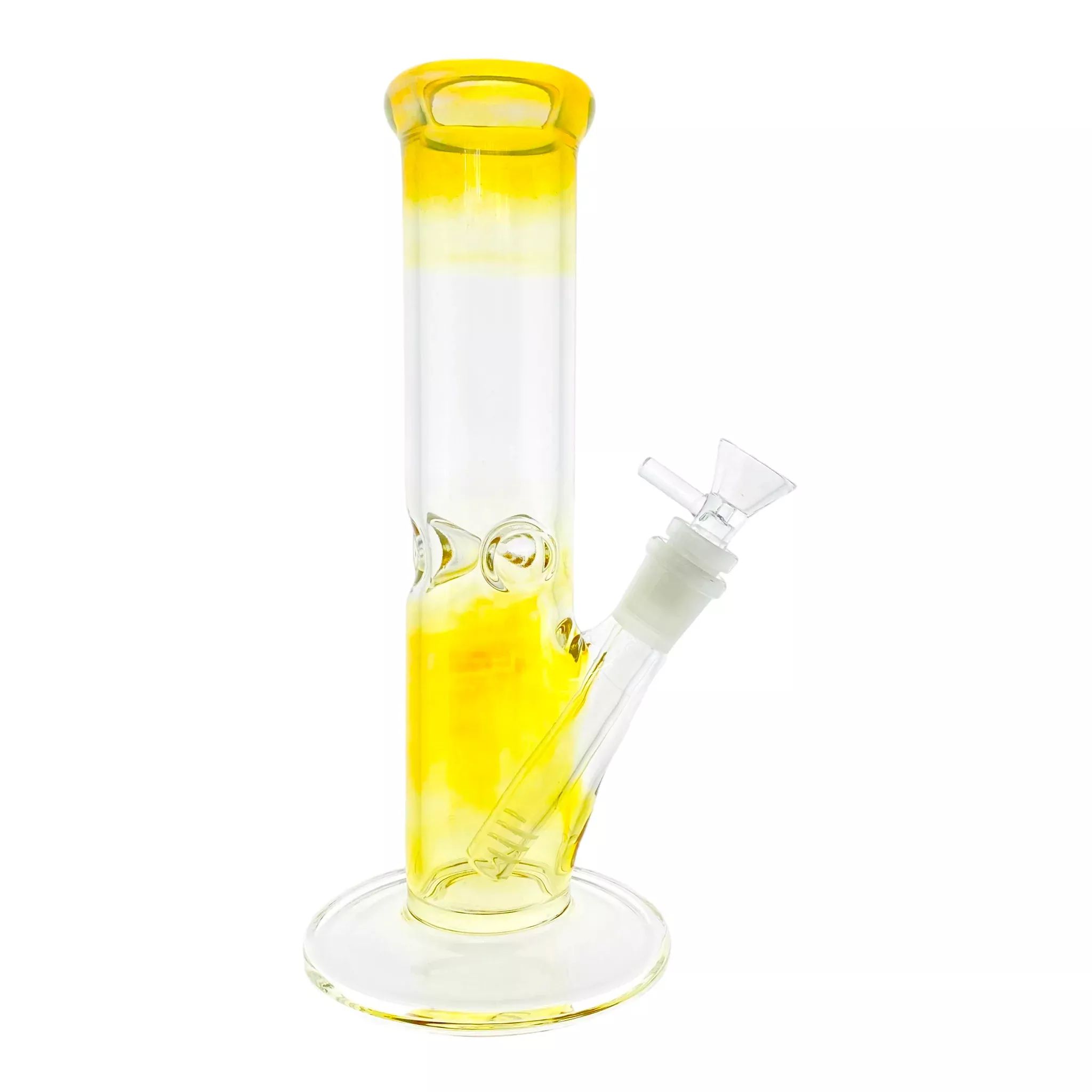 Color Changing Fumed Straight Tube Glass Bong 10 Inch