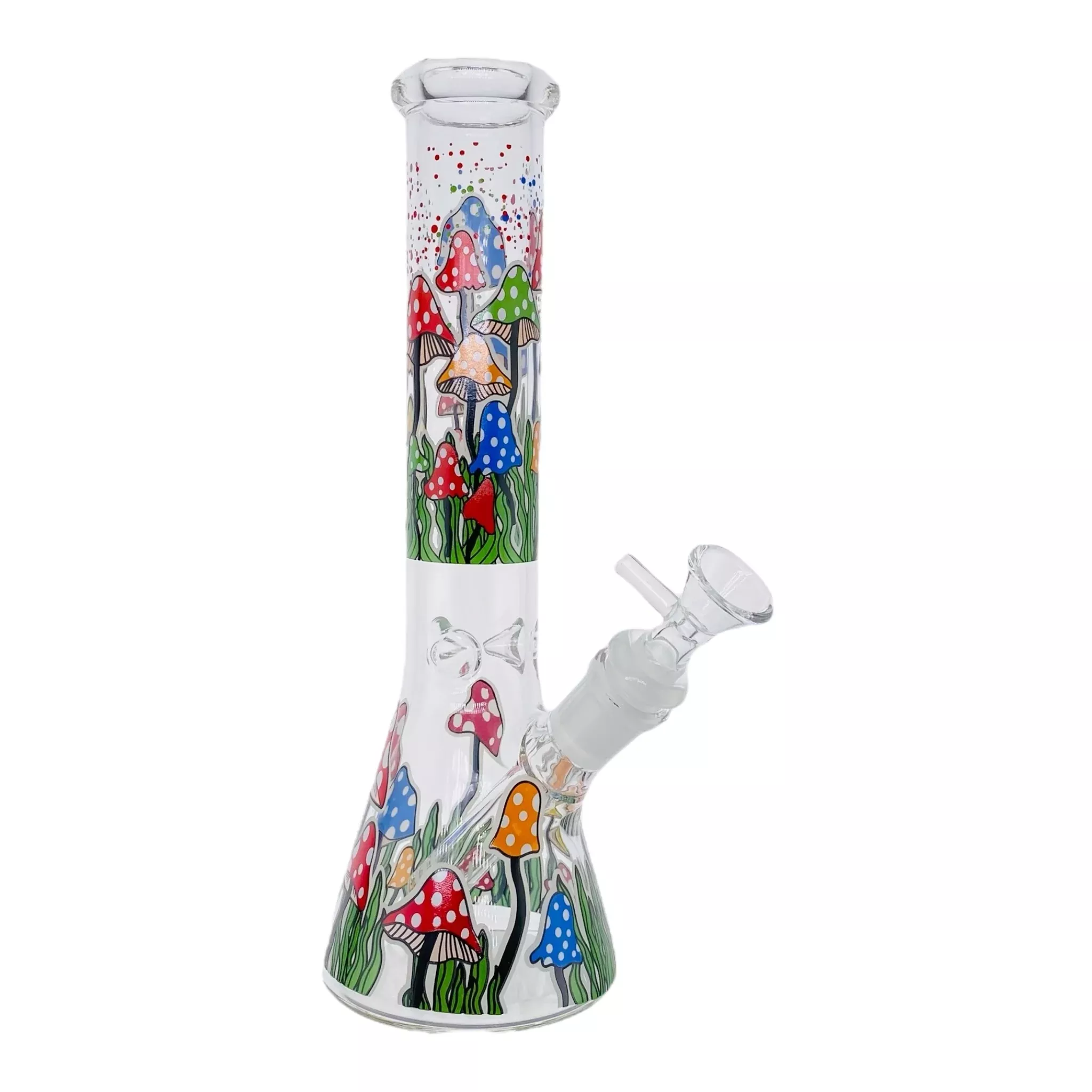 Colorful Magical Mushroom Beaker Bong 10 Inches