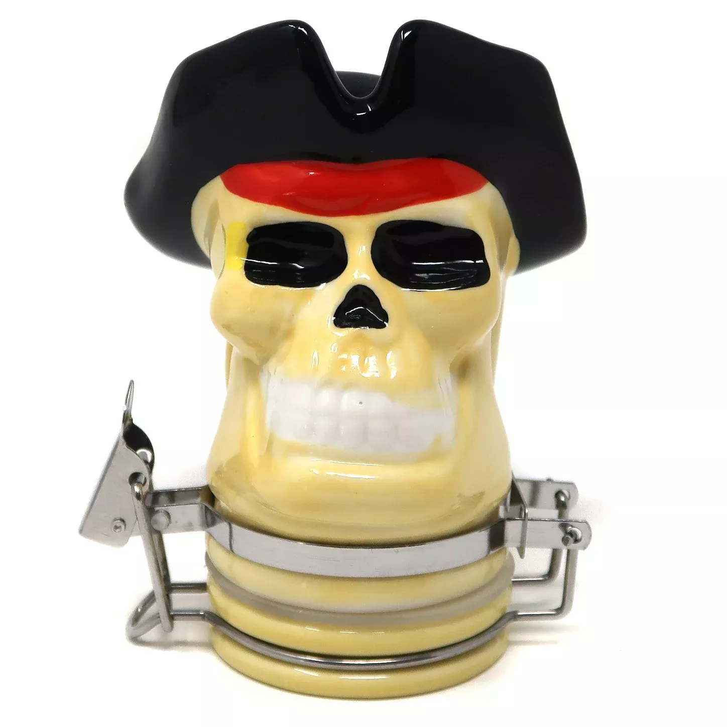 Contained Art 100ml Ceramic Stash Jar – Pirate Skull Edition