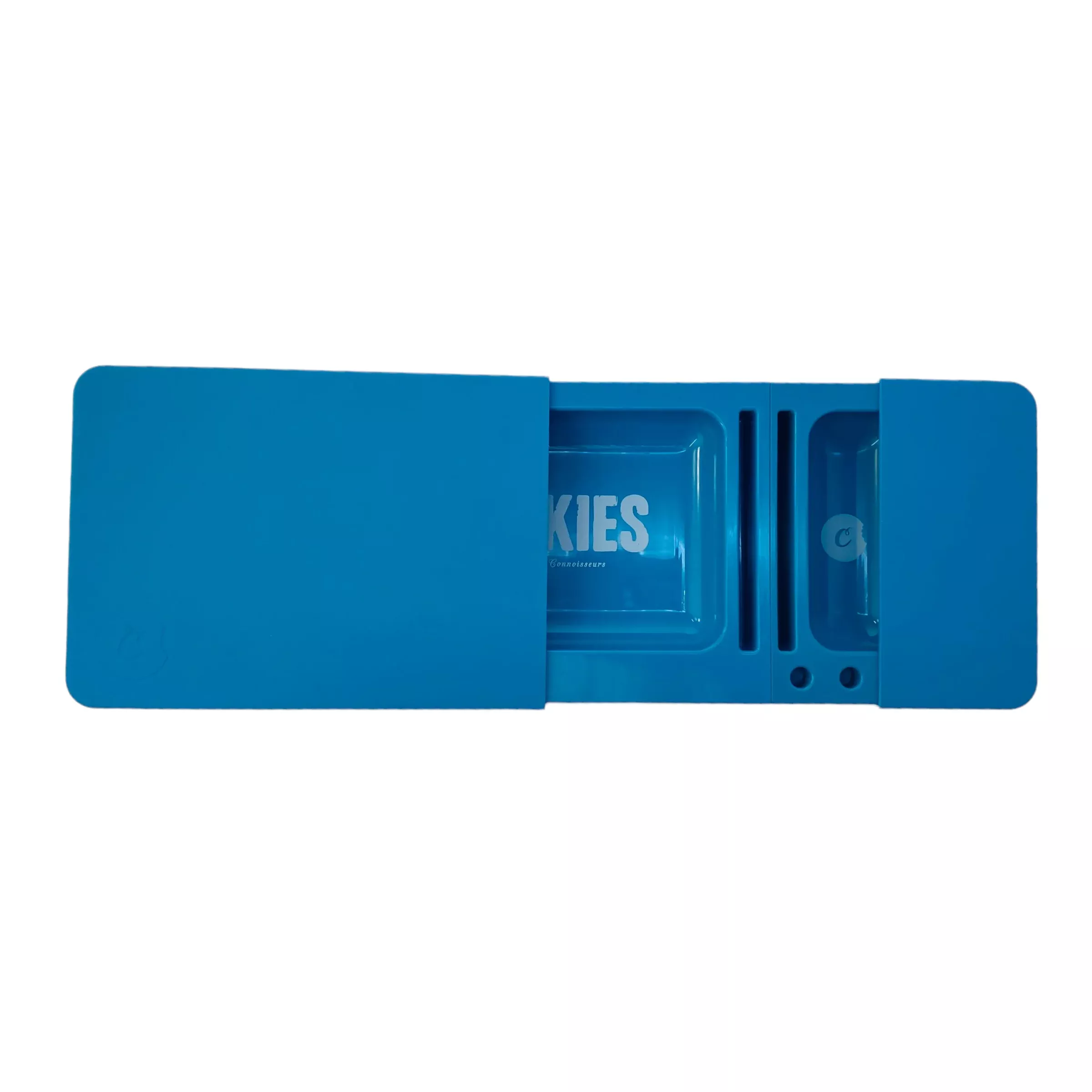 Cookies Blue Rolling Tray With Sliding Lid