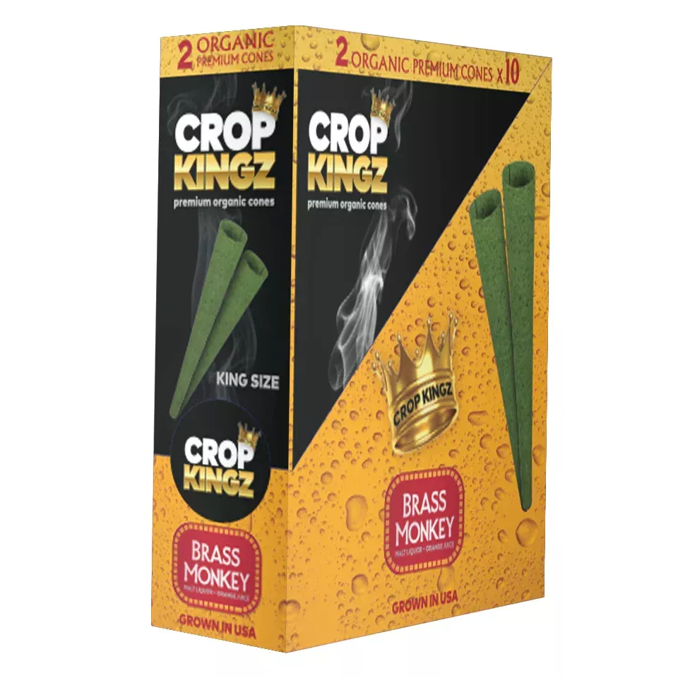 Crop Kingz Self-Sealing Hemp Wraps – Tobacco-Free 2-Pack 10ct Display Box