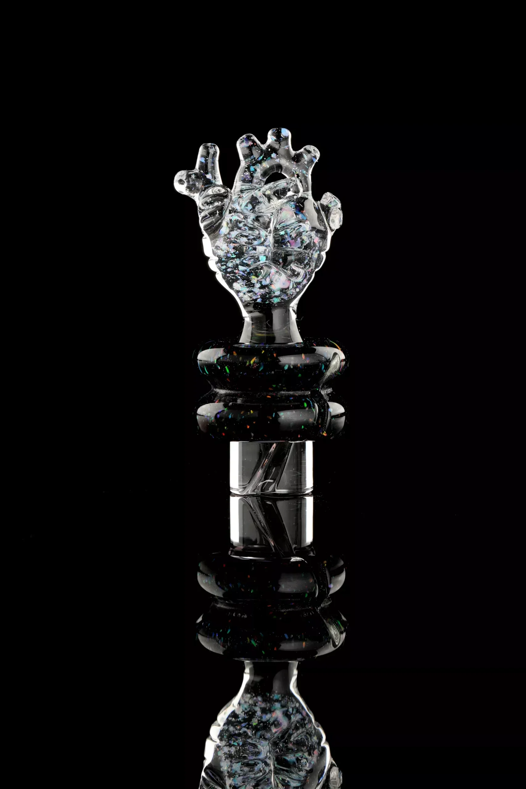 Cropal & Cropal over Jet Black "Anatomical Heart" 3DXL Rockulus by One Trick Pony X Mandella Glass