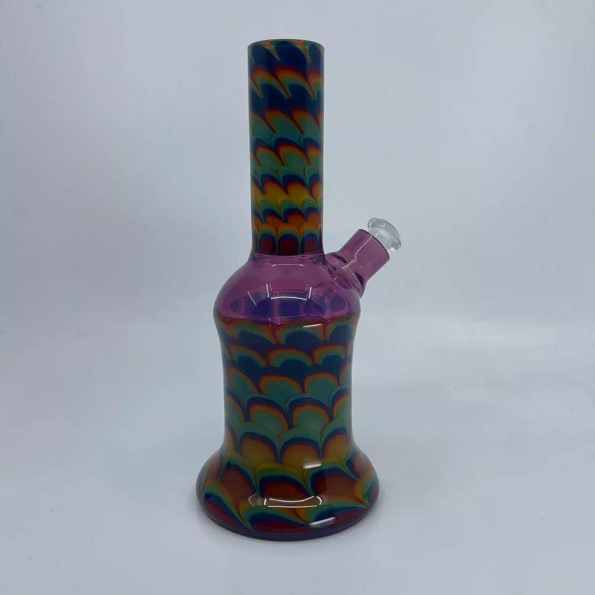 Crowman Crother Glass Mini Tube - Royal Jelly Dotstack Design, 10mm Joint