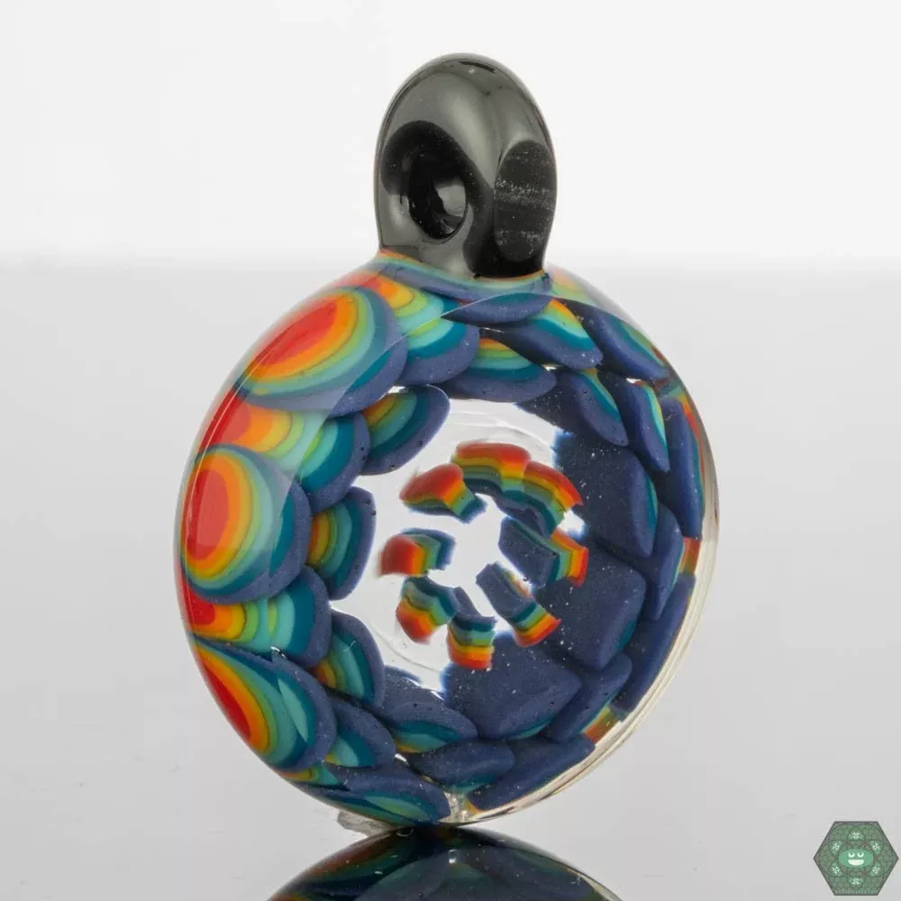 Crowman Crothers Dotstack Pendant #5 - Unique Handcrafted Glass Jewelry