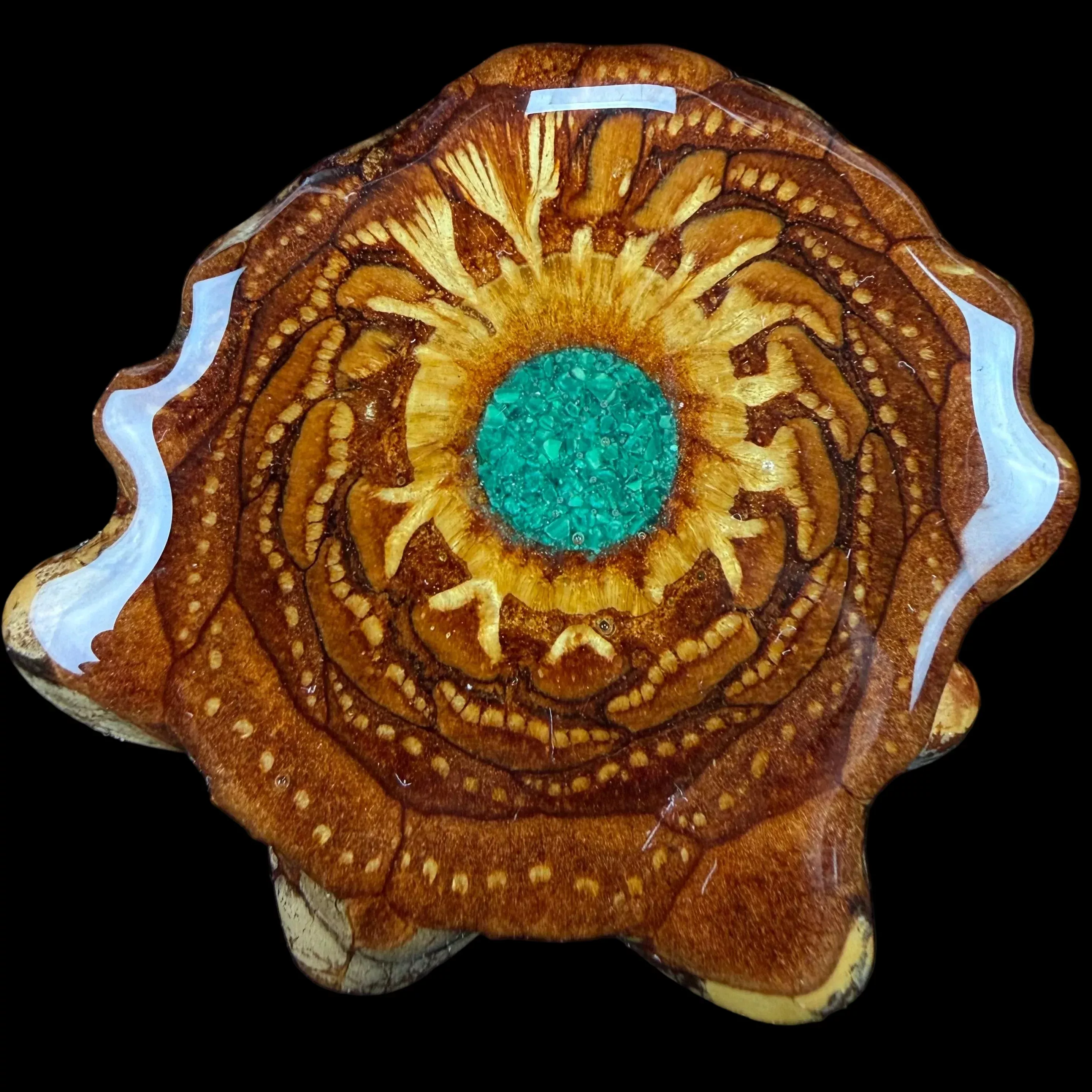 Crushed Malachite (Glow)Pendant by Third Eye Pinecones