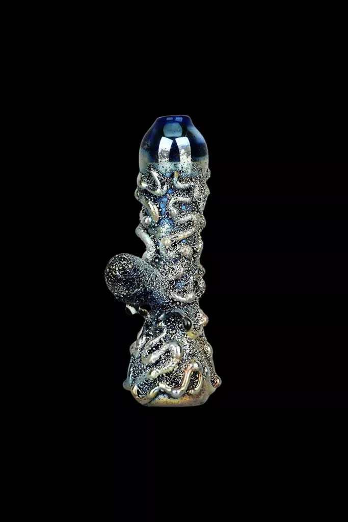 Curious Kraken Metallic Electroplated Glass Chillum