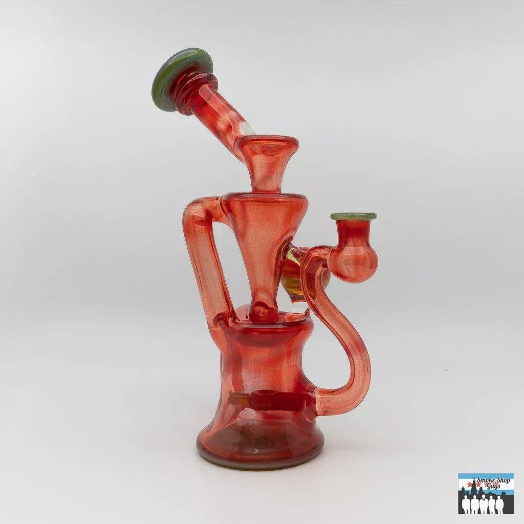Curse Glass Full-Color Recycler Rig (Exp Red) – Enhanced Filtration