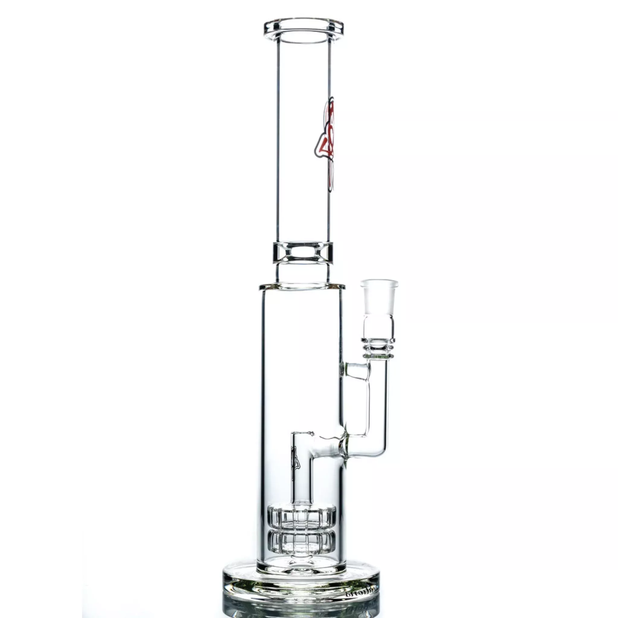 Custom Creations - Tall Bubbler Bong With Double Circ Perc - BRB2WP