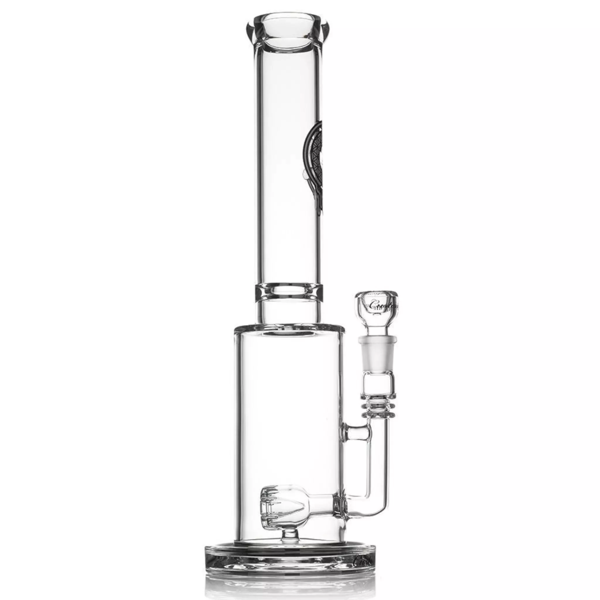 Custom Creations - Tall Clear Bong With Daisy Jet Perc