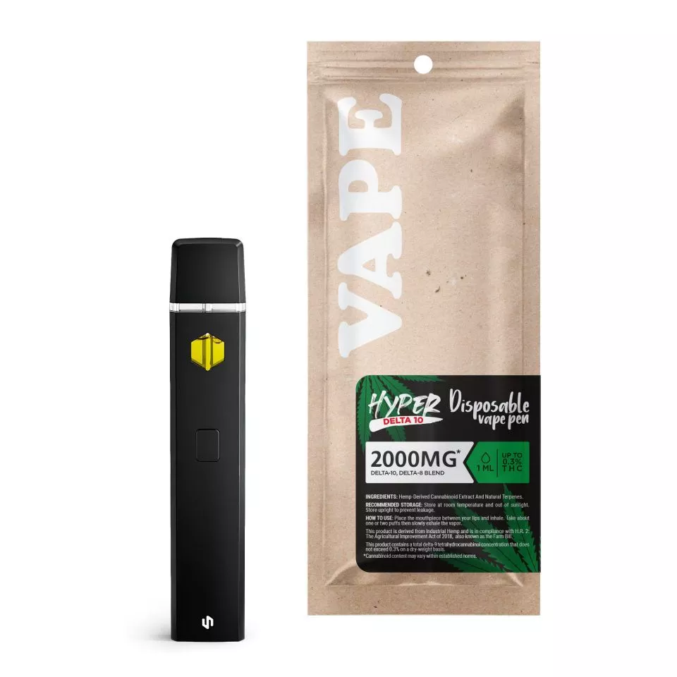 D10, D8 Vape Pen - 2000mg - Beyond Blueberry - Indica - 2ml - Hyper