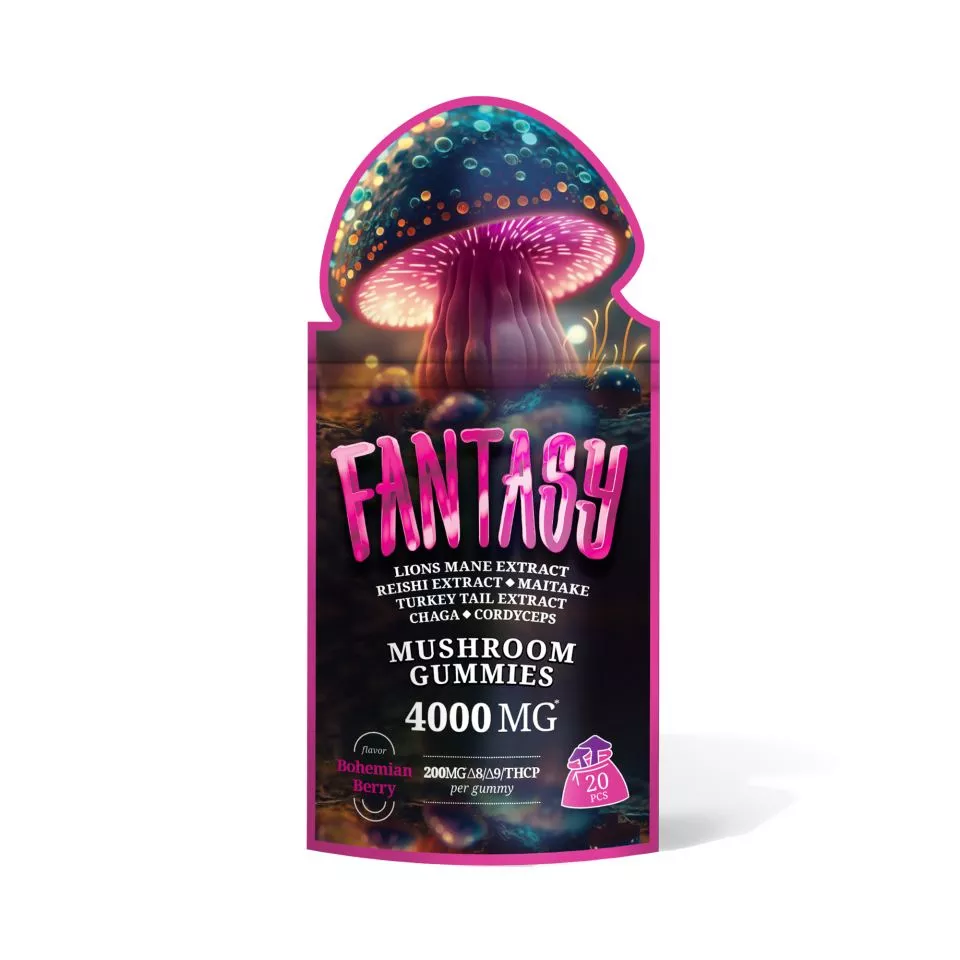 D8, D9, THCP, Mushroom Blend Gummies - 200mg - Bohemian Berry - Fantasy