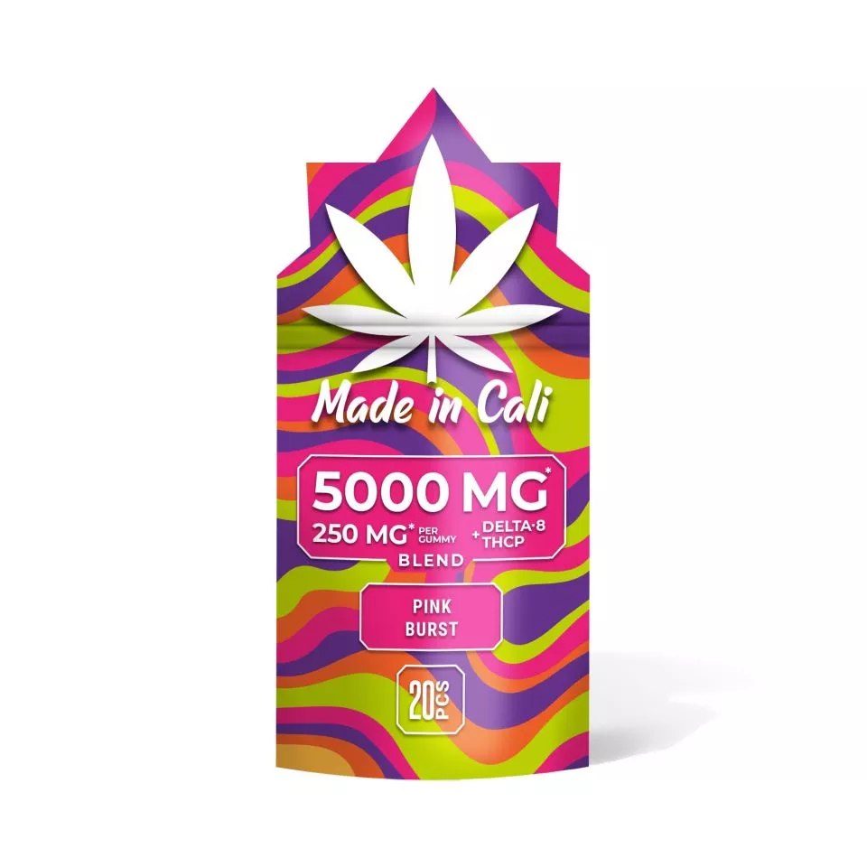 D8 & THCP Gummies - 250mg - Pink Burst - Made In Cali