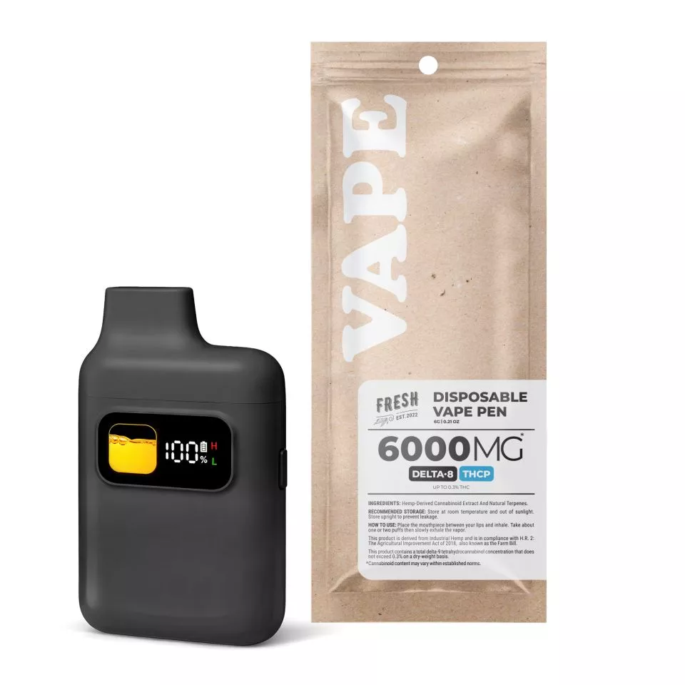D8, THCP Vape Pen - 6000mg - AK47 - Hybrid - 6ml - Fresh