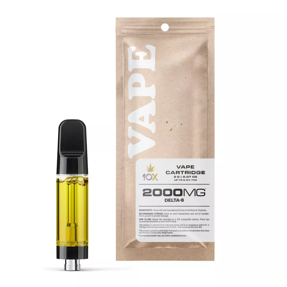 D8 Vape Cart - 2000mg - Grand Daddy Pluto - Indica - 2ml - 10X