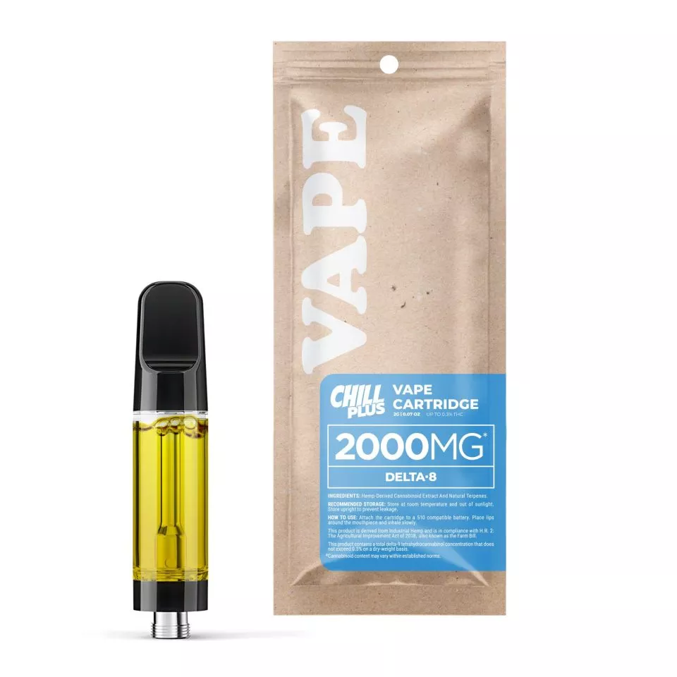 D8 Vape Cart - 2000mg - Strawberry Amnesia - Sativa - 2ml - Chill Plus