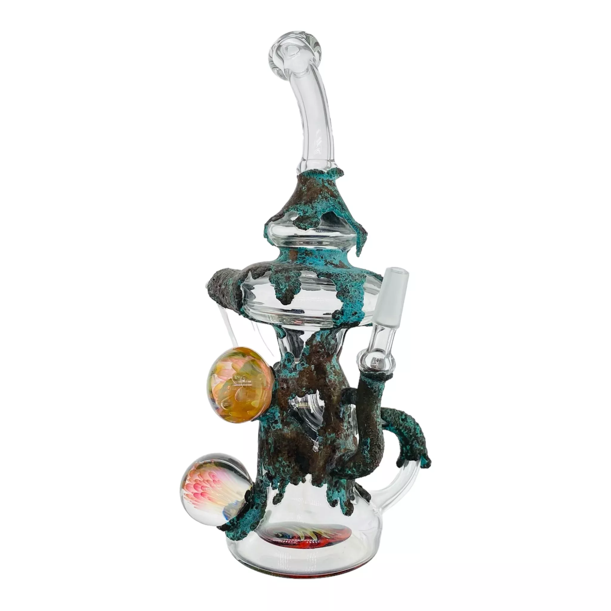 Dan Evans Glass - Copper Electroformed Custom Recycler Dab Rig