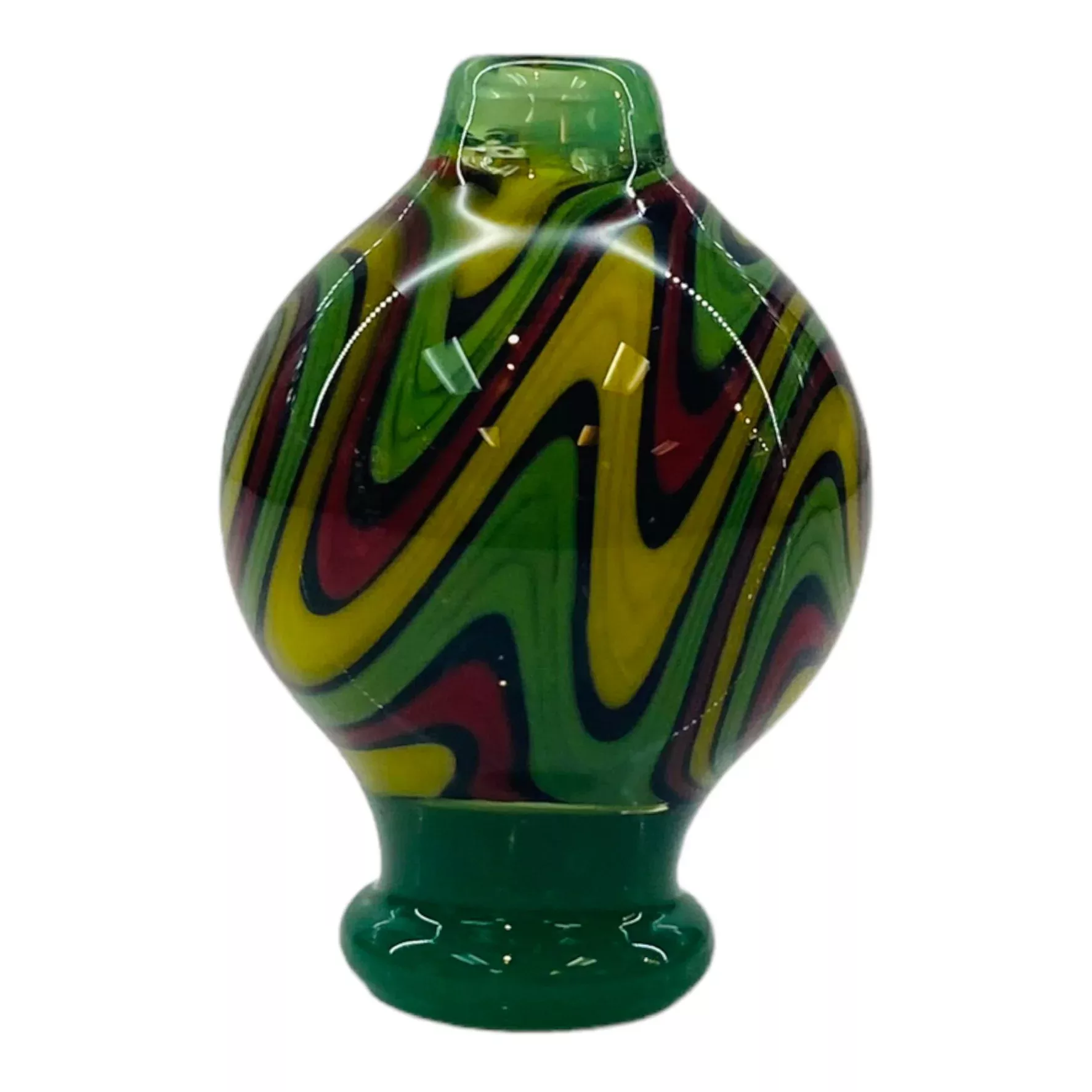 Daniels Glass Art - Rasta Wig Wag Twirl Bubble Carb Cap