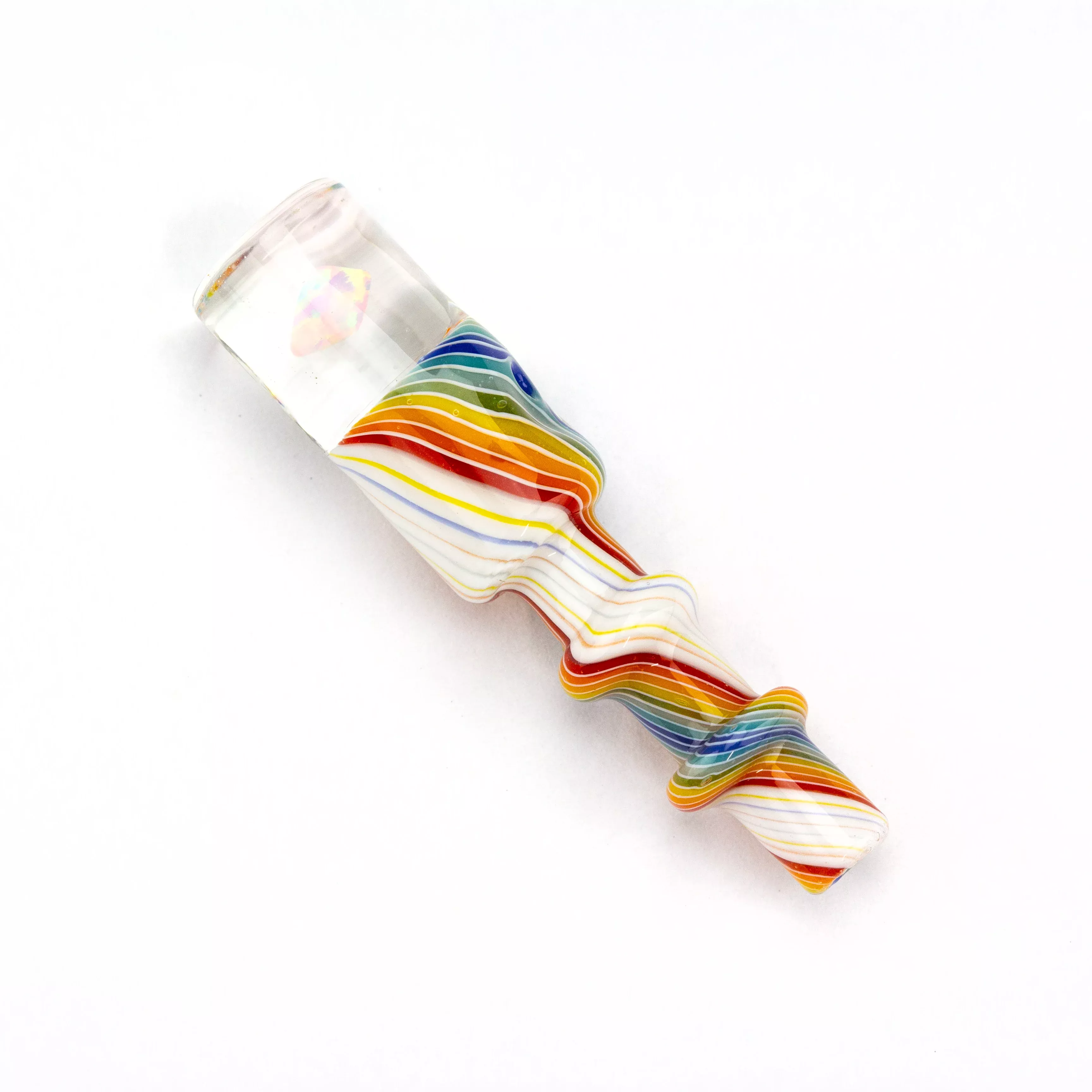 Dark Matter | Rainbow & White WigWag 3DXL Opal Joystick Cap