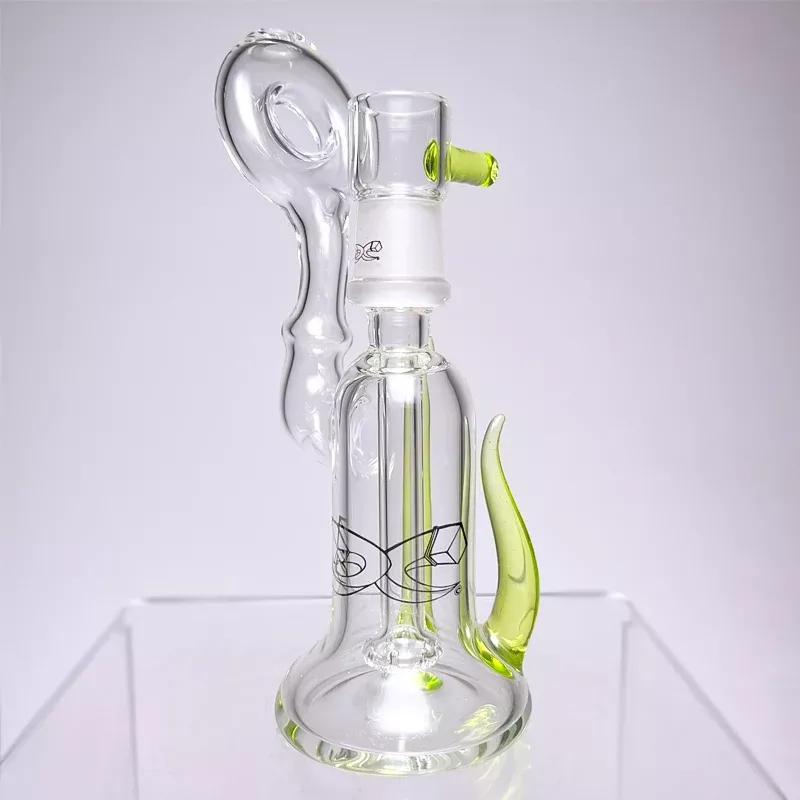 DC Glass - Horned Bubbler - 18mm - Haterade Accent
