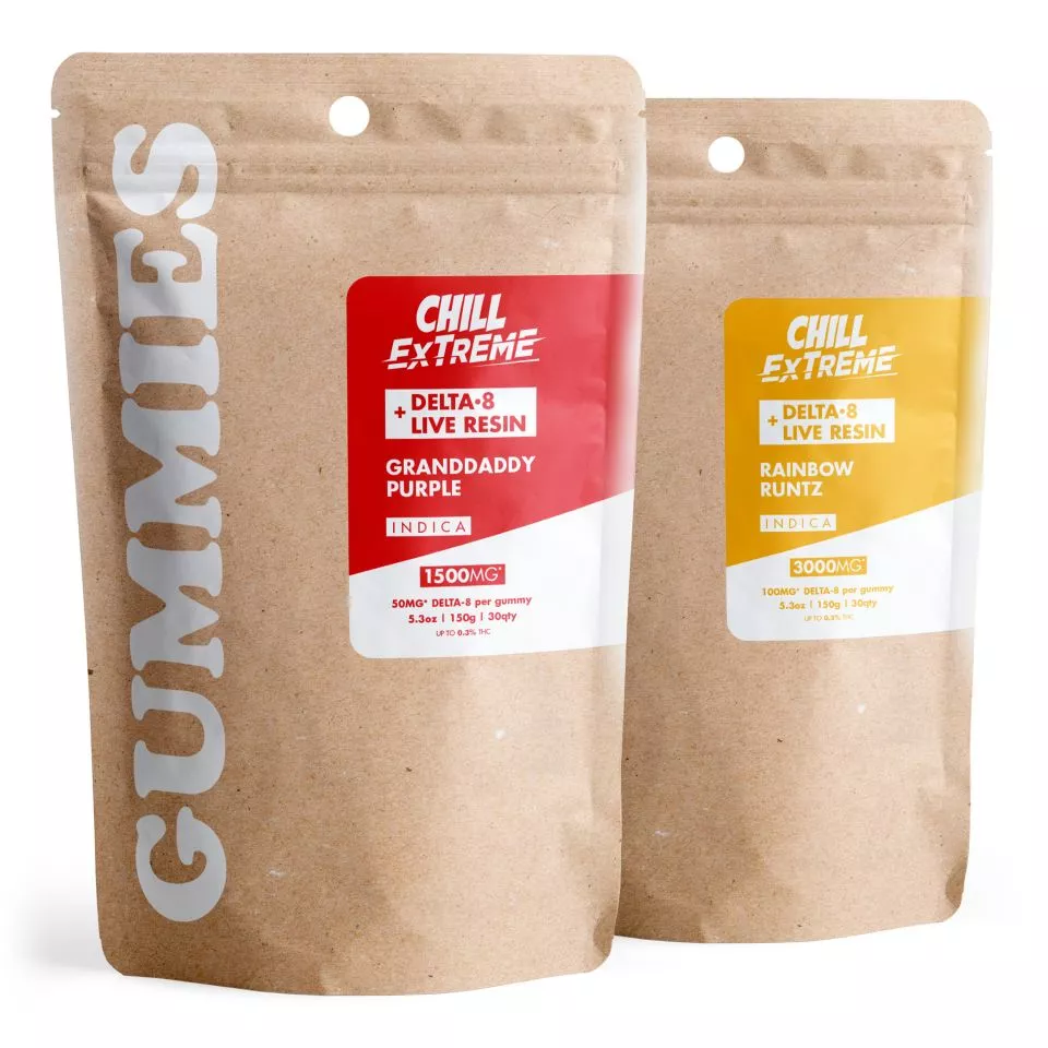 Delta 8 Live Resin Gummies Bundle - Indica - Chill Extreme